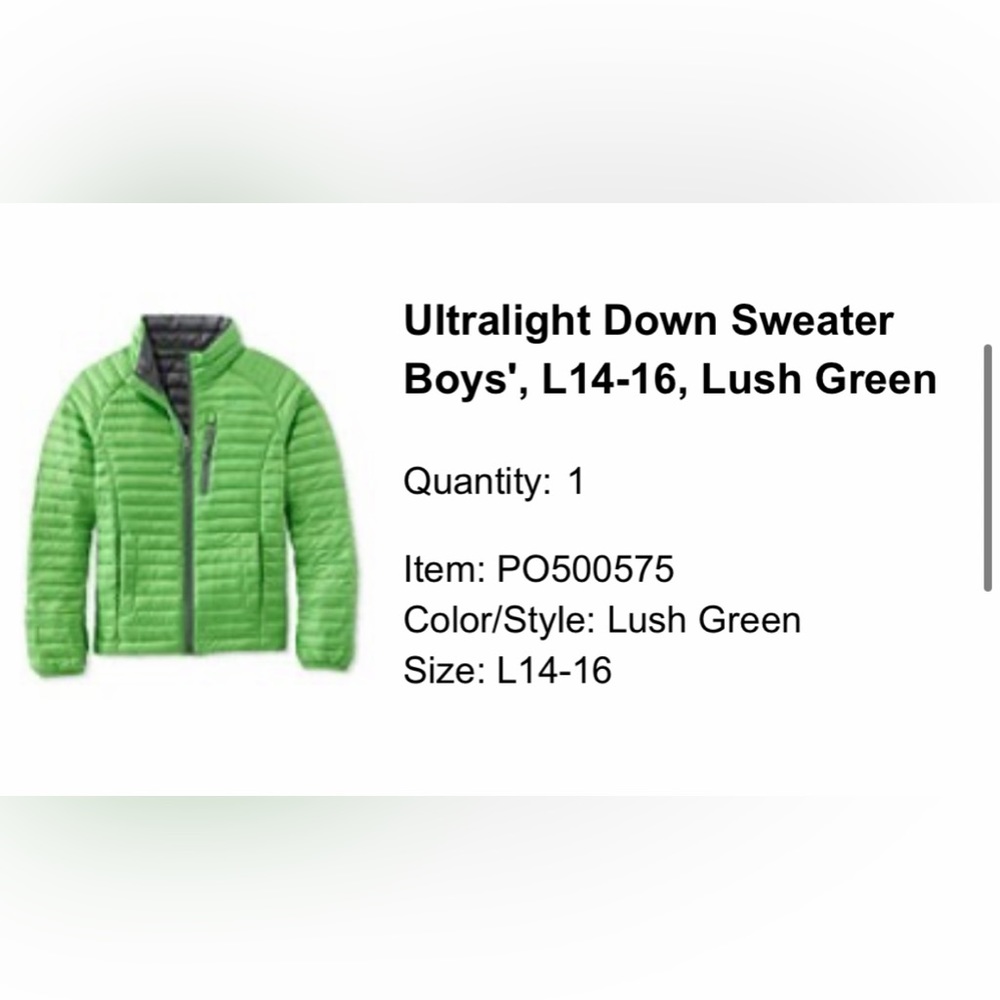 Boy’s Down Sweater